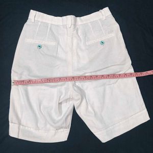 Classic White Lyocell Shorts