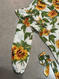 Sunflower Print Maxi Dress