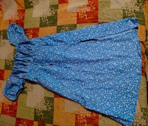 Blue Floral Midi Dress