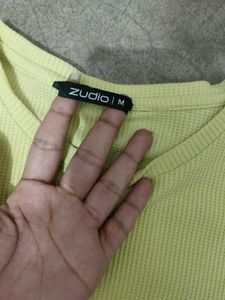 Lime Green Ribbed T-Shirt