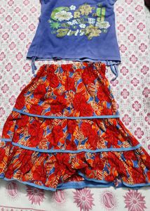 Girls Top And Skirt