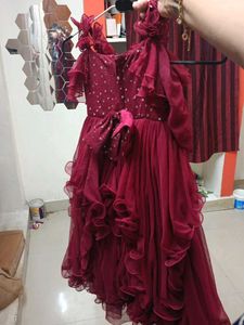 Stunning Ruffled Ethnic Gown