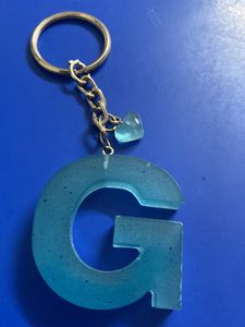 Resin G Letter Keychain Combo