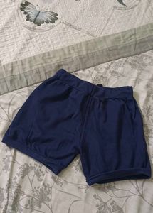 ZARA Navy Blue Knit Shorts - Comfortable &amp; Chic