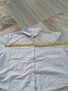 Light Blue Collared Button-Up Shirt