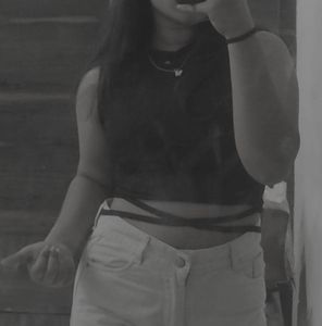 Black Ribbed Lace-Up Crop Top