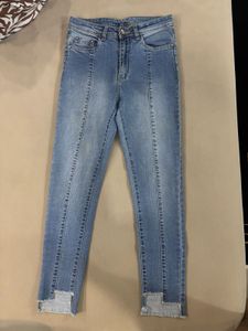 Stylish Light Wash Denim Jeans