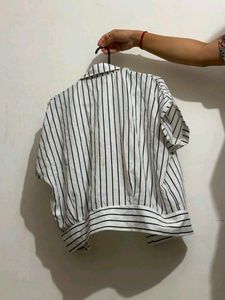 Striped Button-Up Shirt