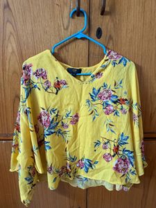 Zink London Floral Bell Sleeve Top