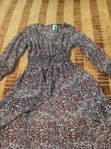 Animal Print Sheer Dress