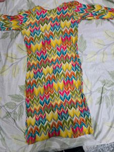 Vibrant Zigzag Print Kurta