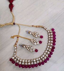 Elegant Beaded Necklace & Earring Set