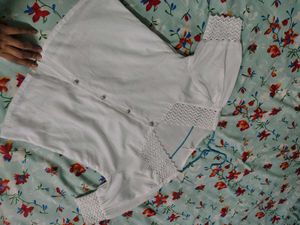 Chic White Puff Sleeve Square Neck Top