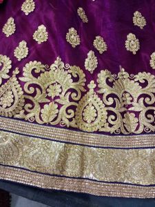 Vibrant Purple Embroidered Lehenga Set