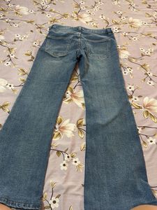 H&amp;M Stylish Wide Leg Blue Denim Jeans
