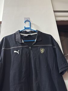 Puma Ferrari Zip Polo T-Shirt
