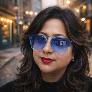 Stylish Blue Gradient Aviator Sunglasses
