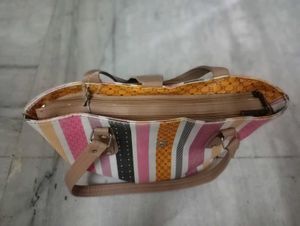 Combo 2 Chic Striped Tote Office and College Bag