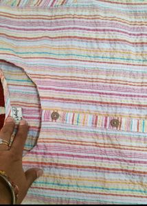 Chic Striped Cotton Kurta