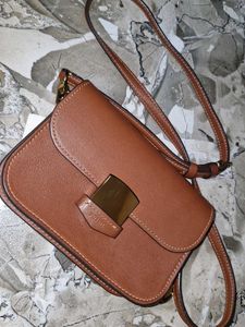 Fossil Brown Leather Crossbody Bag
