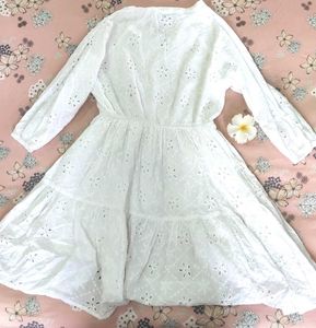 White Embroidered Dress