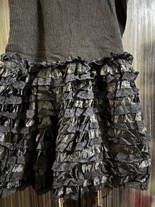 Black Ruffled Mini Dress stretchable