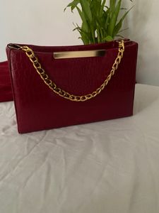 Red Baguette Bag Brand New