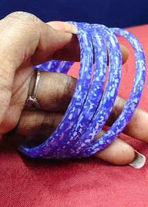 Set of 5 Blue Bangles