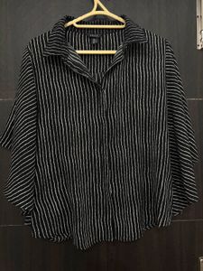 Black & White Striped Loose Fit Top
