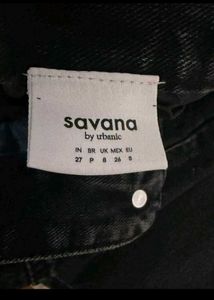 Savana  Black Wide-Leg Jeans
