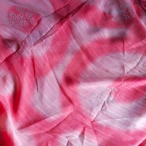 Pink Saree with Tassels