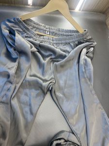 Satin Pajama Set - Blue