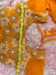 Yellow Ruffle Saree