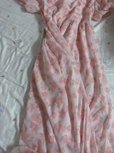 Charming Floral Print Puff Sleeve Dress