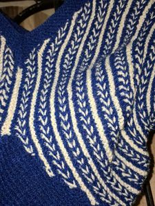Blue Knitted Blouse