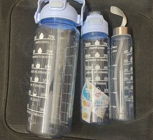 Motivational 3 Water Bottle Set