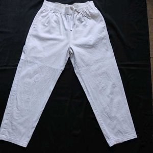 Cream Unisex Pants Freesize