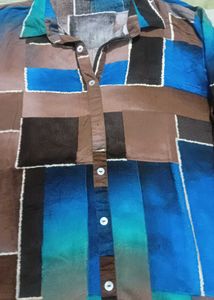 Abstract Print Long Kurta