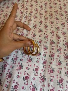 Gold Hoop Earrings &amp; Bracelet Set