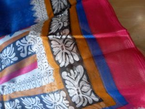 Elegant Blue &amp; Pink Saree