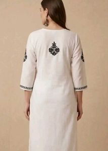 White Embroidered Kurta Set