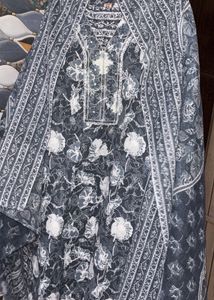 Jaipur Style Cotton kurta Set for woman blue color