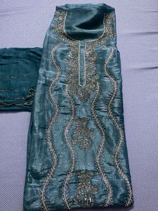 Elegant Embroidered Kurta Set unstitched