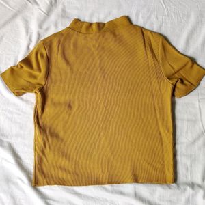 Zara Mustard Knitted Top