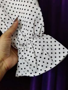 Pink &amp; Polka Dot Blouse Winter Top