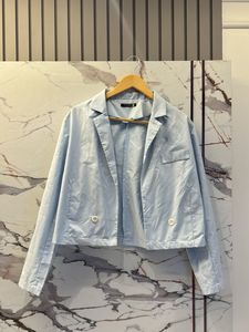 Light Blue Cropped Blazer