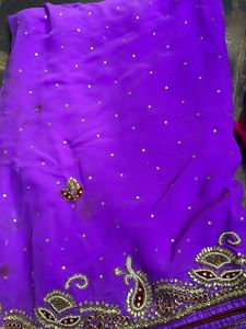 Work Sari Voilet