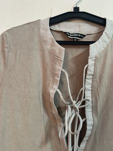 Boho Lace-Up Crop Top