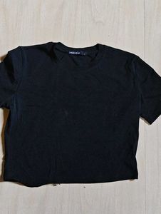 Black Cropped T-Shirt