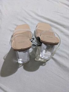 ZARA Clear Strap Heels Size 39